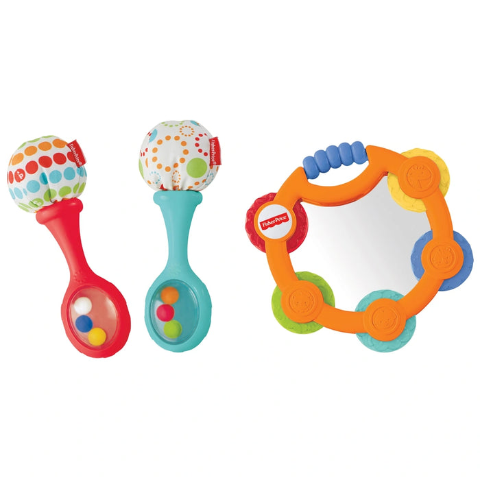 Tambourine and Maracas Baby Rattle Set