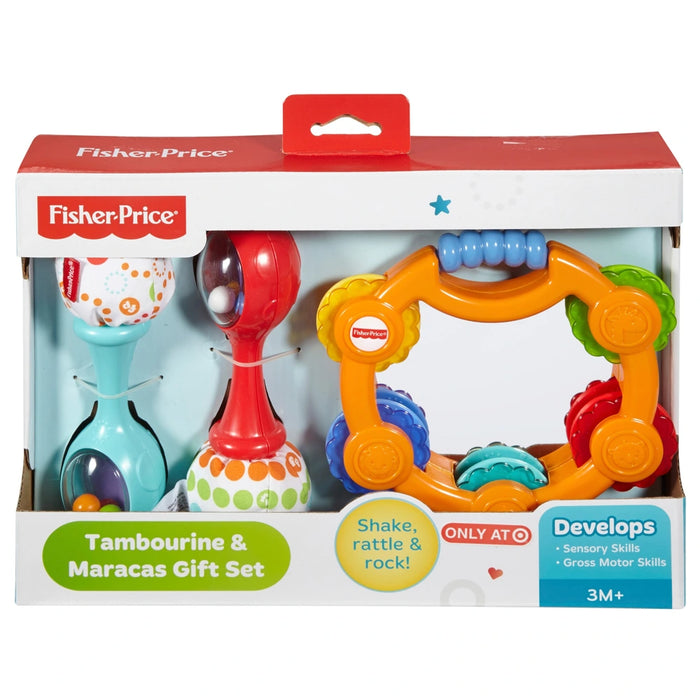 Tambourine and Maracas Baby Rattle Set