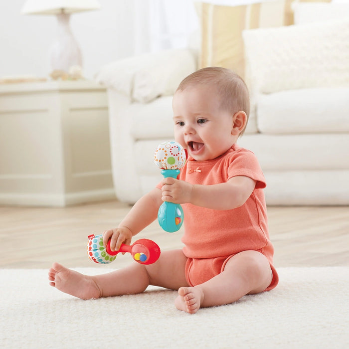 Tambourine and Maracas Baby Rattle Set