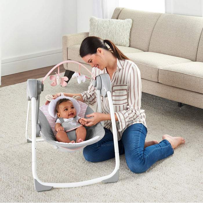 Ingenuity Comfort-2-Go Portable Baby Swing Flora