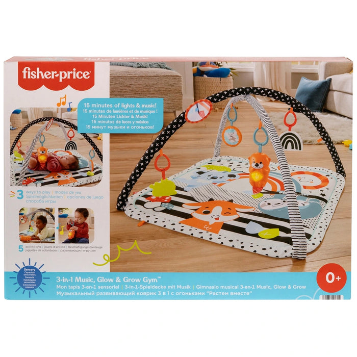 Fisher-Price 3-in-1 Music Glow and Grow Baby Gym