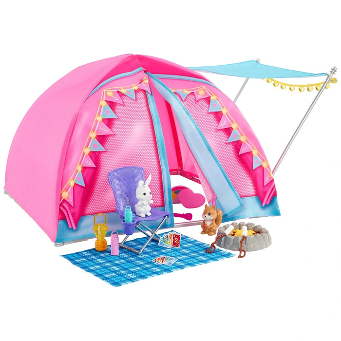 Barbie Let's Go Camping Tent Playset with 2 Dolls