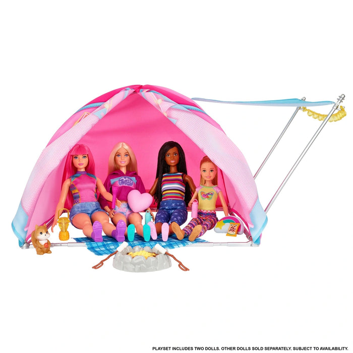 Barbie Let's Go Camping Tent Playset with 2 Dolls