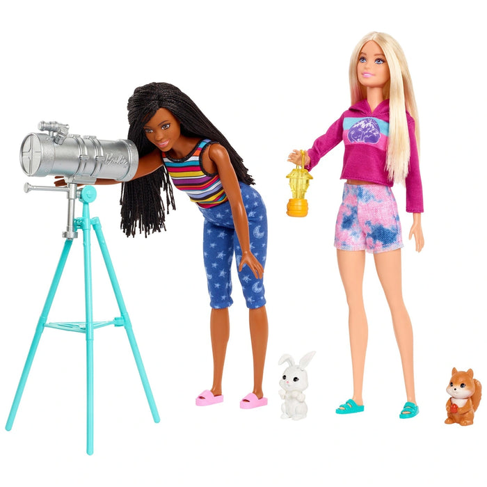 Barbie Let's Go Camping Tent Playset with 2 Dolls