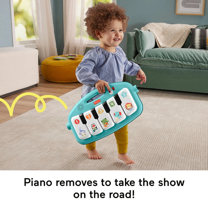 Fisher-Price Glow and Grow Kick & Play Piano Baby Gym Blue
