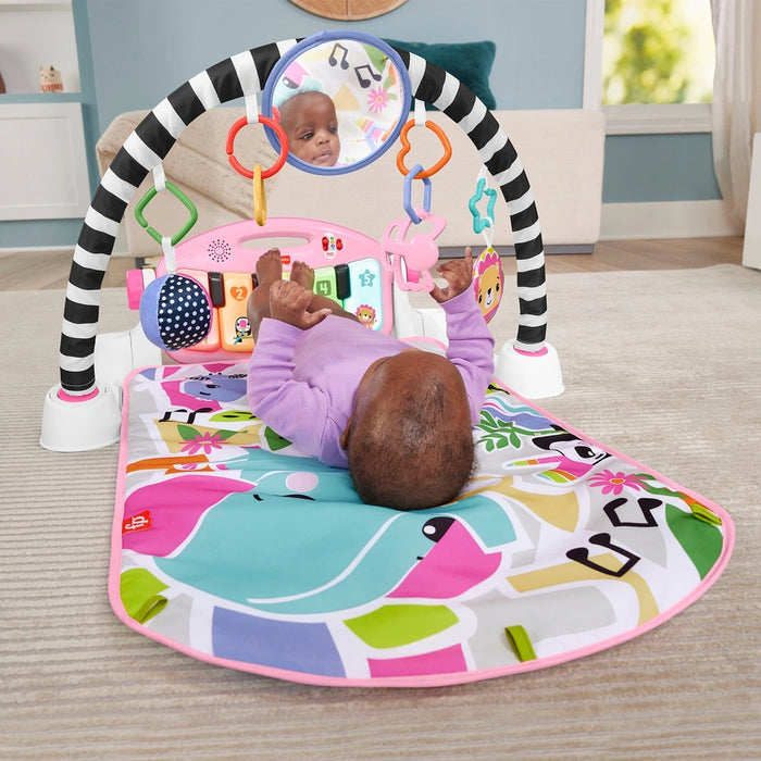 Fisher-Price Glow and Grow Kick & Play Piano Baby Gym Pink