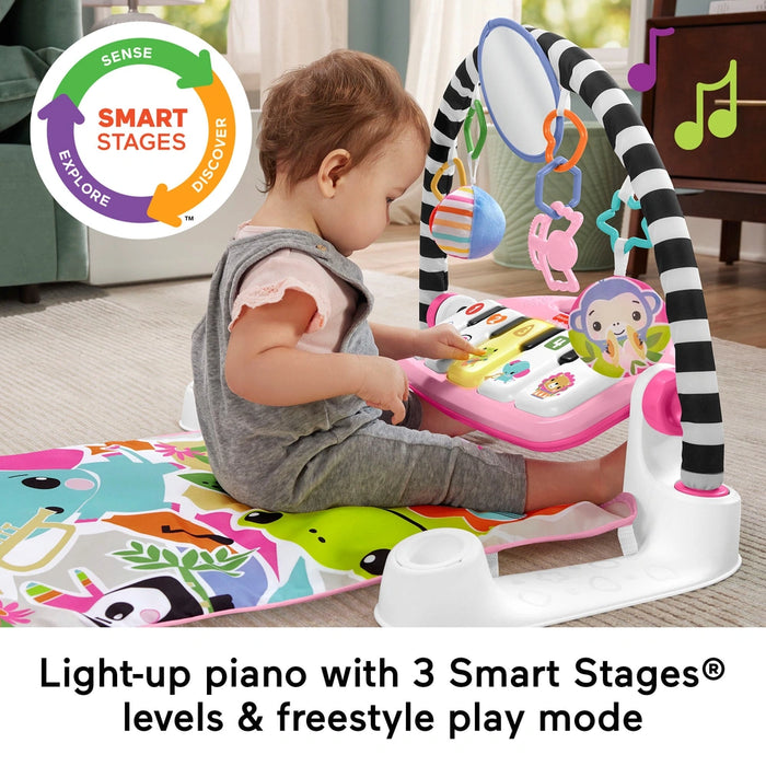 Fisher-Price Glow and Grow Kick & Play Piano Baby Gym Pink