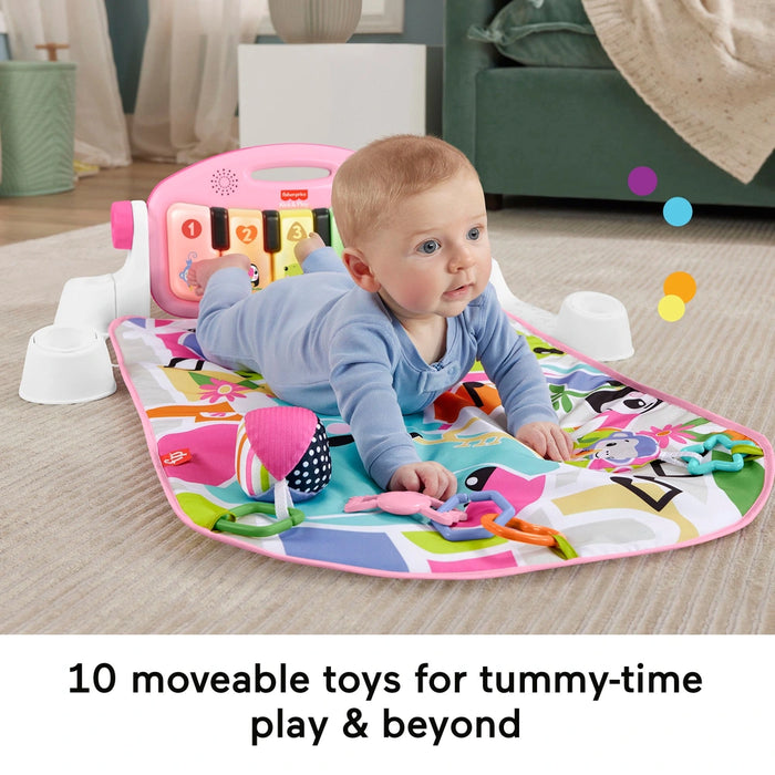 Fisher-Price Glow and Grow Kick & Play Piano Baby Gym Pink