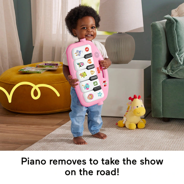 Fisher-Price Glow and Grow Kick & Play Piano Baby Gym Pink
