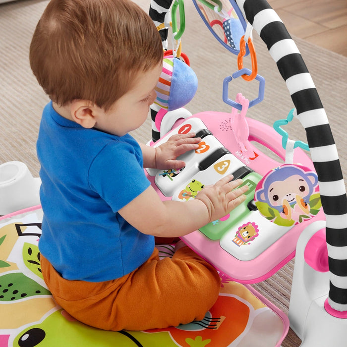 Fisher-Price Glow and Grow Kick & Play Piano Baby Gym Pink